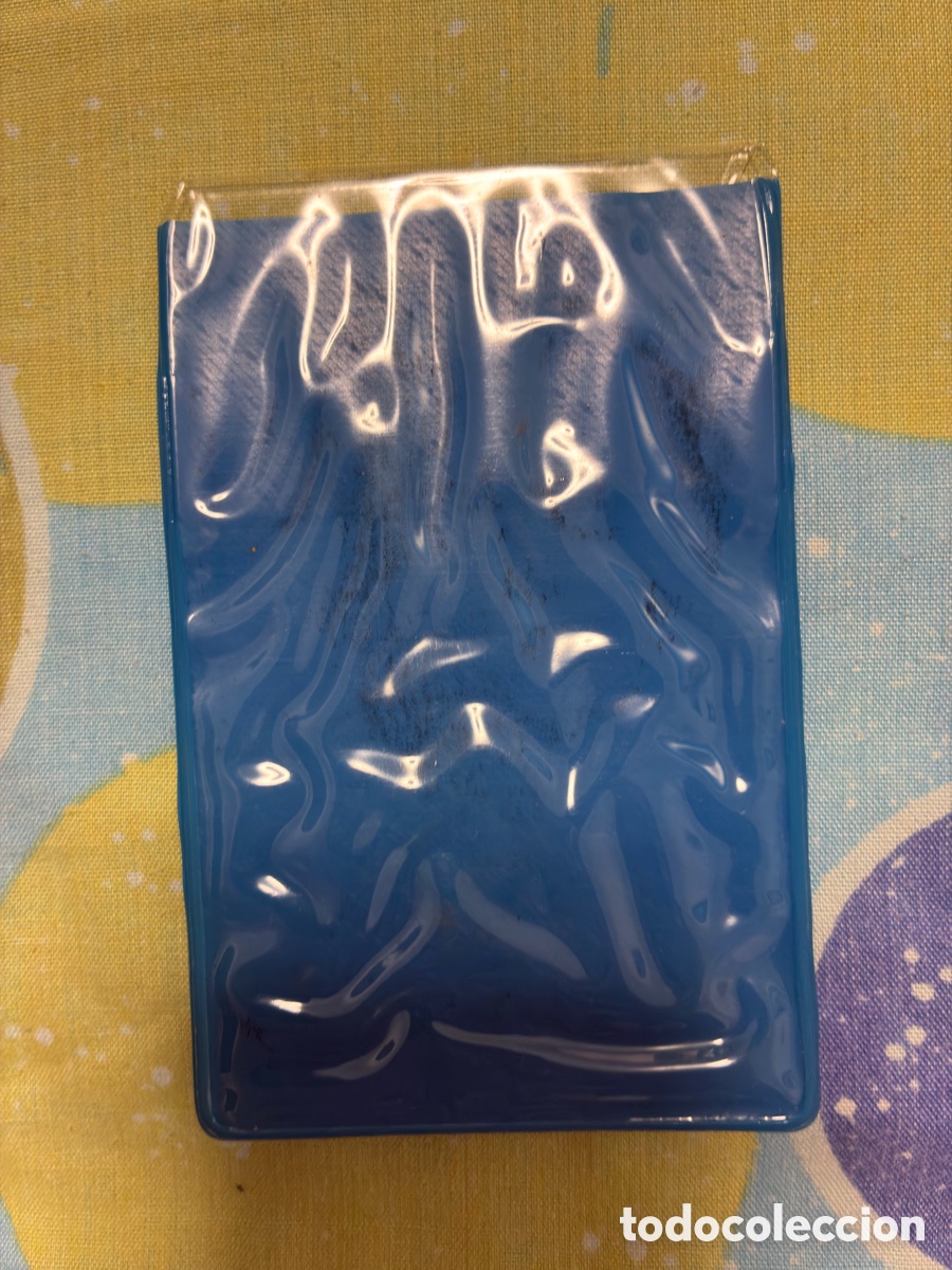 Coleccionismo: Funda / Tarjetero de Bolsillo Azul B&aacute;sico con Ventana Transparente (NUEVO)