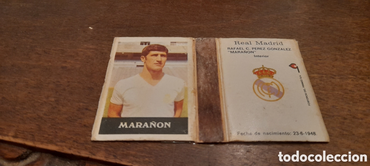 Coleccionismo: Caja de cerillas de Mara&ntilde;&oacute;n del Real Madrid. F&oacute;sforos del Pirineo. 2&ordf; serie