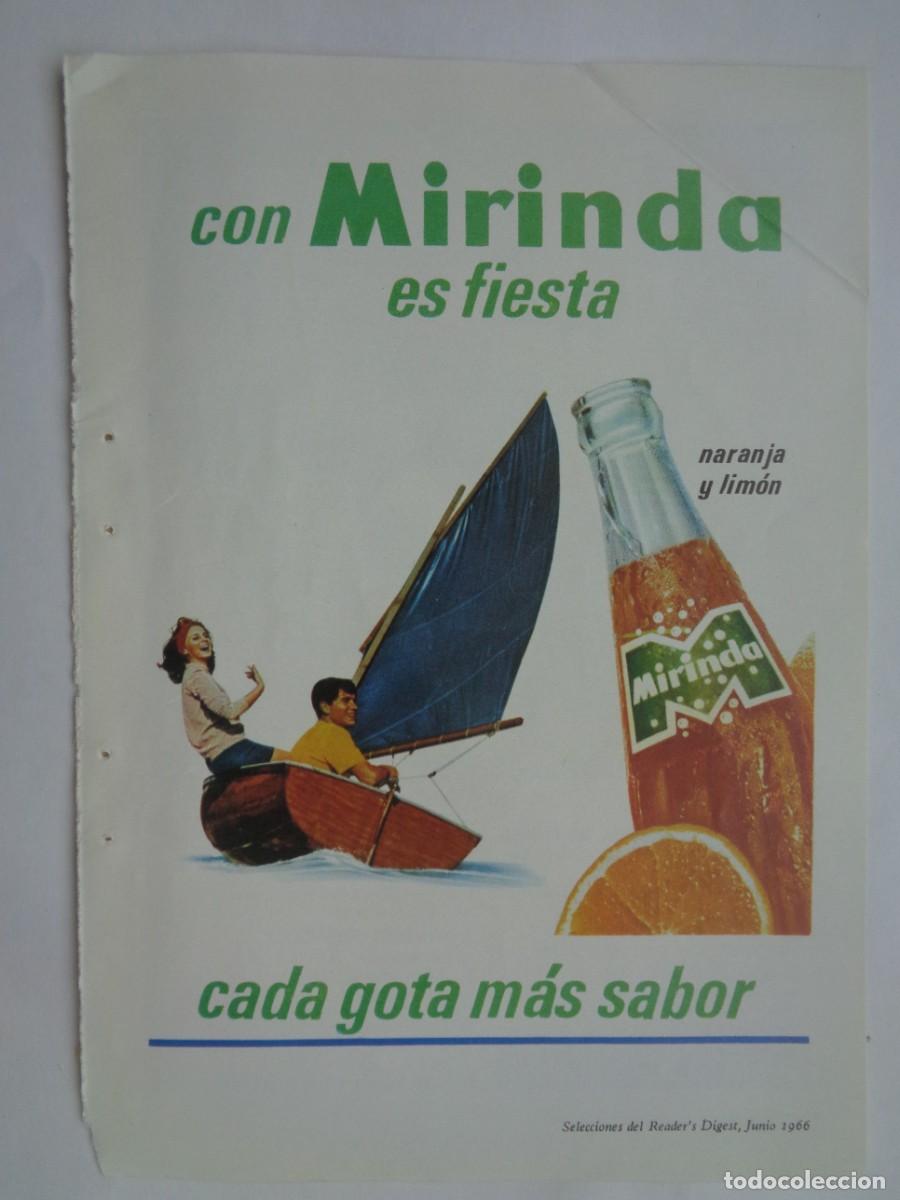 Coleccionismo: HOJA DE REVISTA CON ANUNCIO DE MIRINDA . A&Ntilde;OS 60