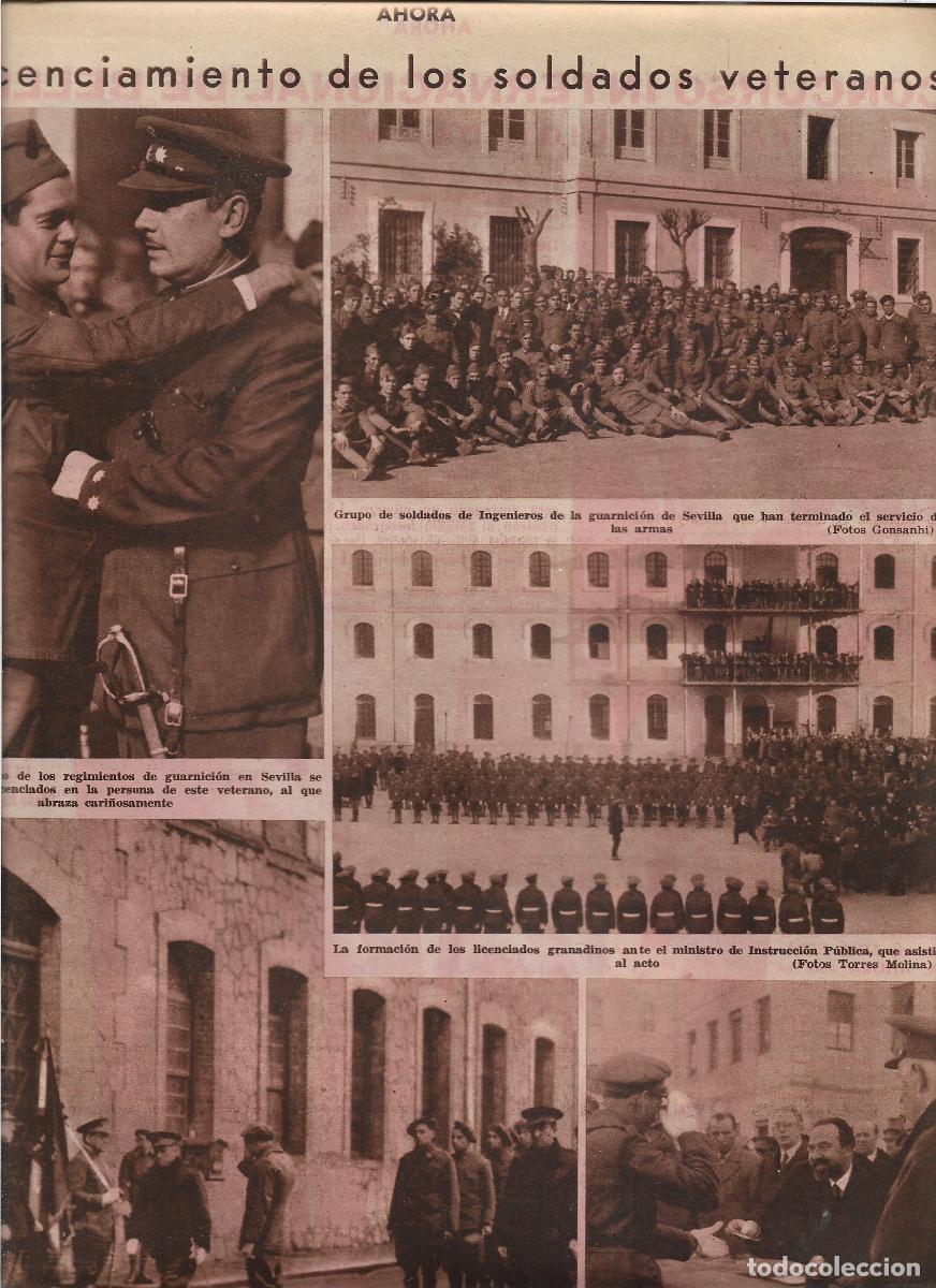 Coleccionismo: A&Ntilde;O 1933 RECORTE PRENS EJERCITO LICENCIAMIENTO SOLDADOS INGENIEROS GUARNICION SEVILLA GRANADA BILBA
