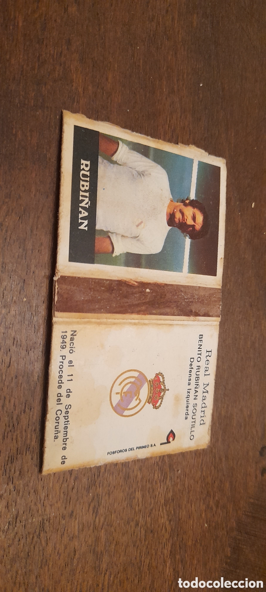 Coleccionismo: Caja de cerillas de Rubi&ntilde;&aacute;n del Real Madrid. F&oacute;sforos del Pirineo. 2&ordf; serie