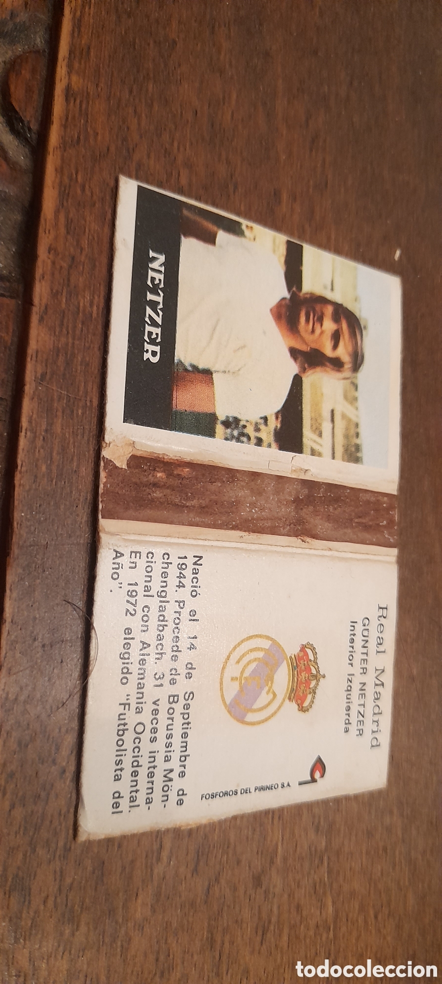 Coleccionismo: Caja de cerillas de Netzer del Real Madrid. F&oacute;sforos del Pirineo. 2&ordf; serie.