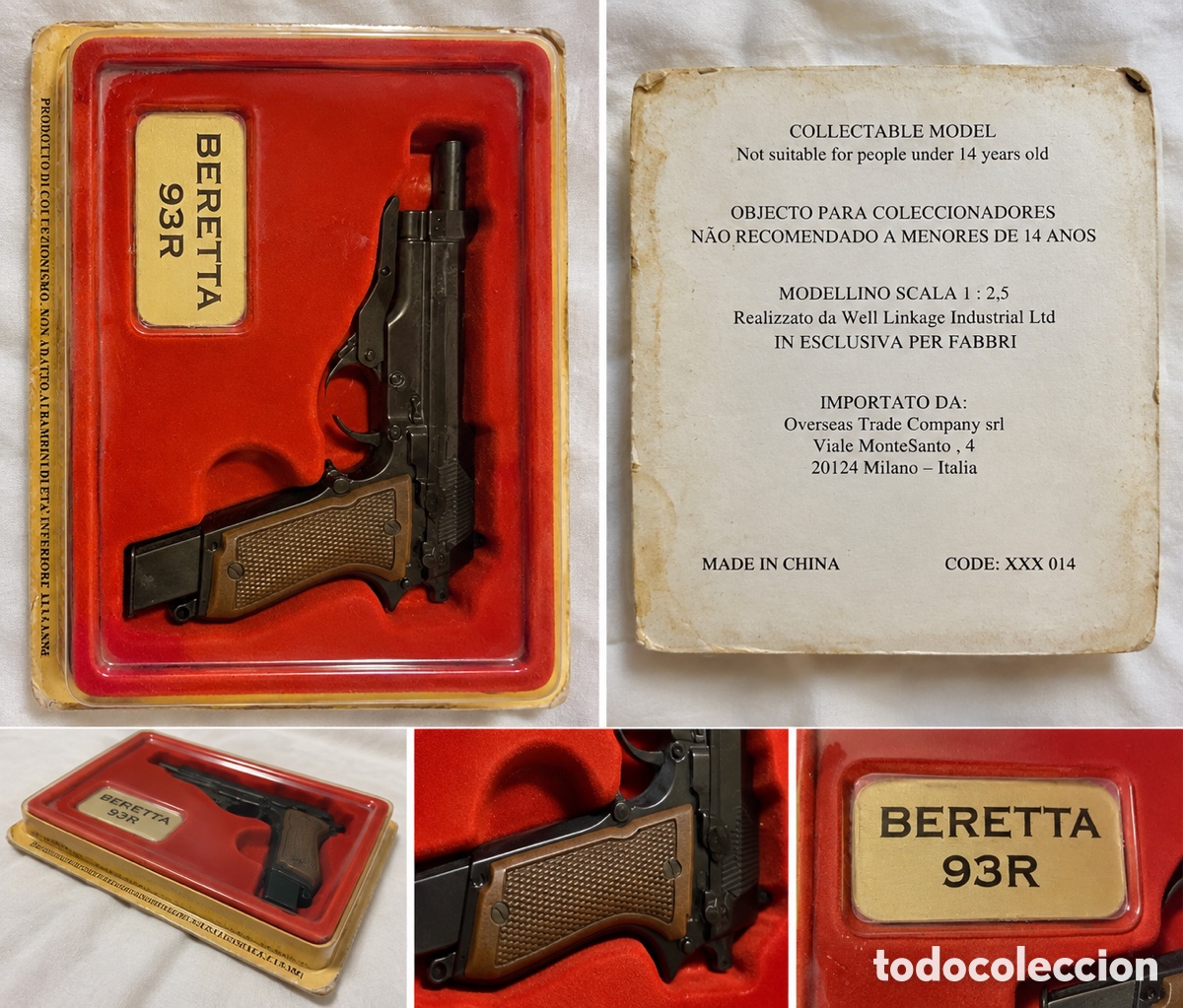 Coleccionismo: BERETTA 93R MINIATURA ESCALA 1:2,5 &ndash; COLECCI&Oacute;N PISTOLAS Y REV&Oacute;LVERES
