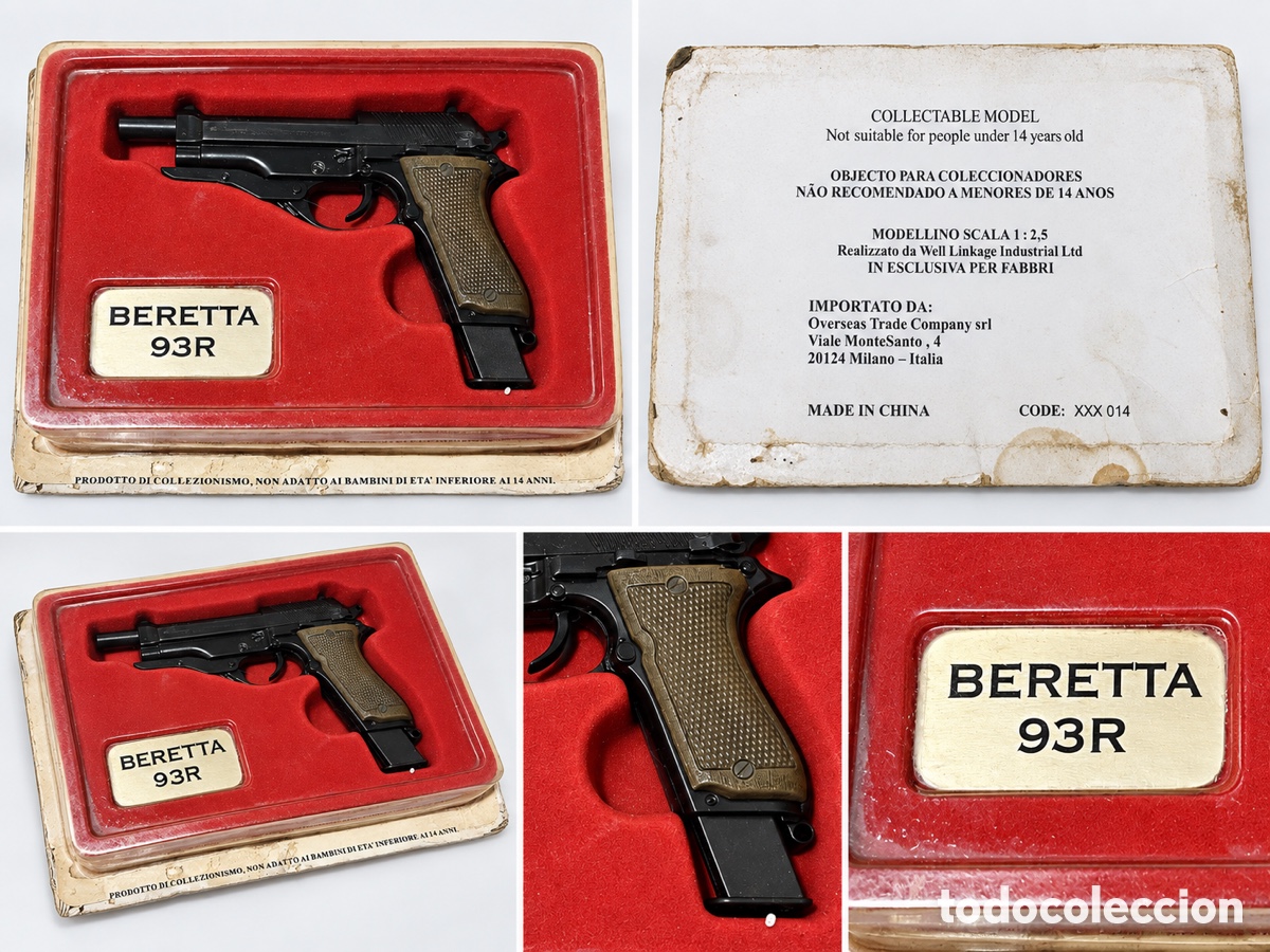 Coleccionismo: BERETTA 93R MINIATURA ESCALA 1:2,5 &ndash; COLECCI&Oacute;N PISTOLAS Y REV&Oacute;LVERES