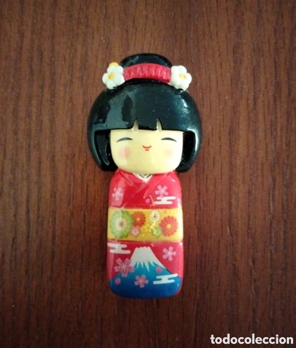 Coleccionismo: Im&aacute;n Nevera Mu&ntilde;eca Japonesa Kokeshi