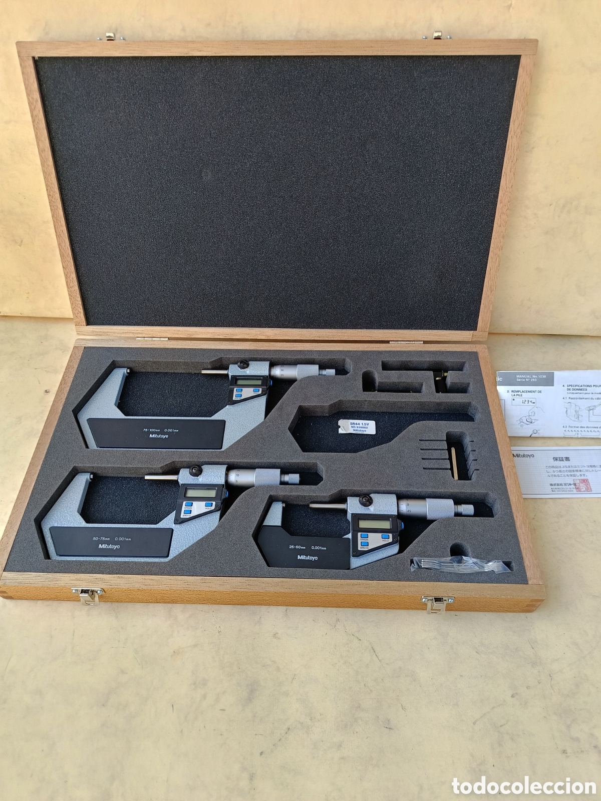 Coleccionismo: micrometro digimatic mitutoyo estuche con tres instrumentos