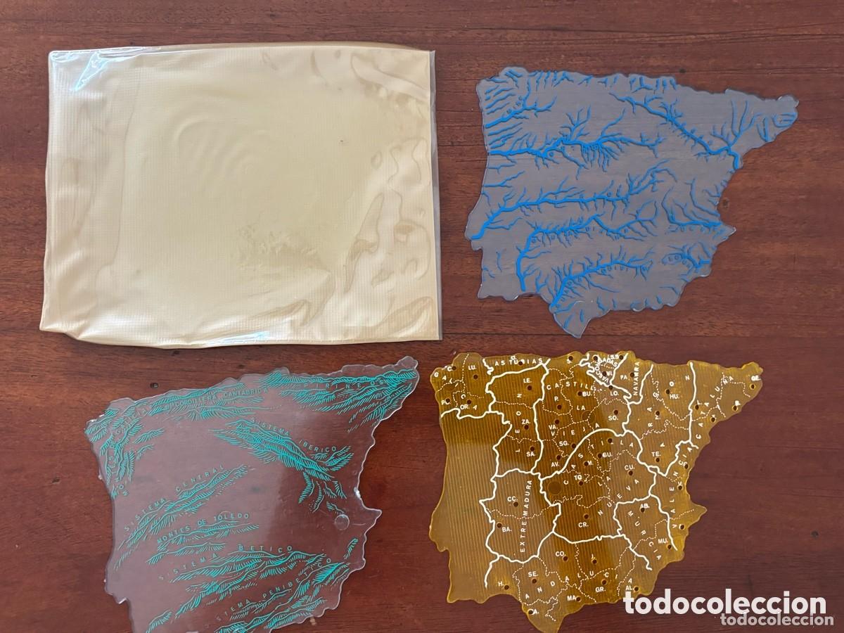Collecting: Lote 3 plantillas mapa de Espa&ntilde;a de pl&aacute;stico.A&ntilde;os 60-70