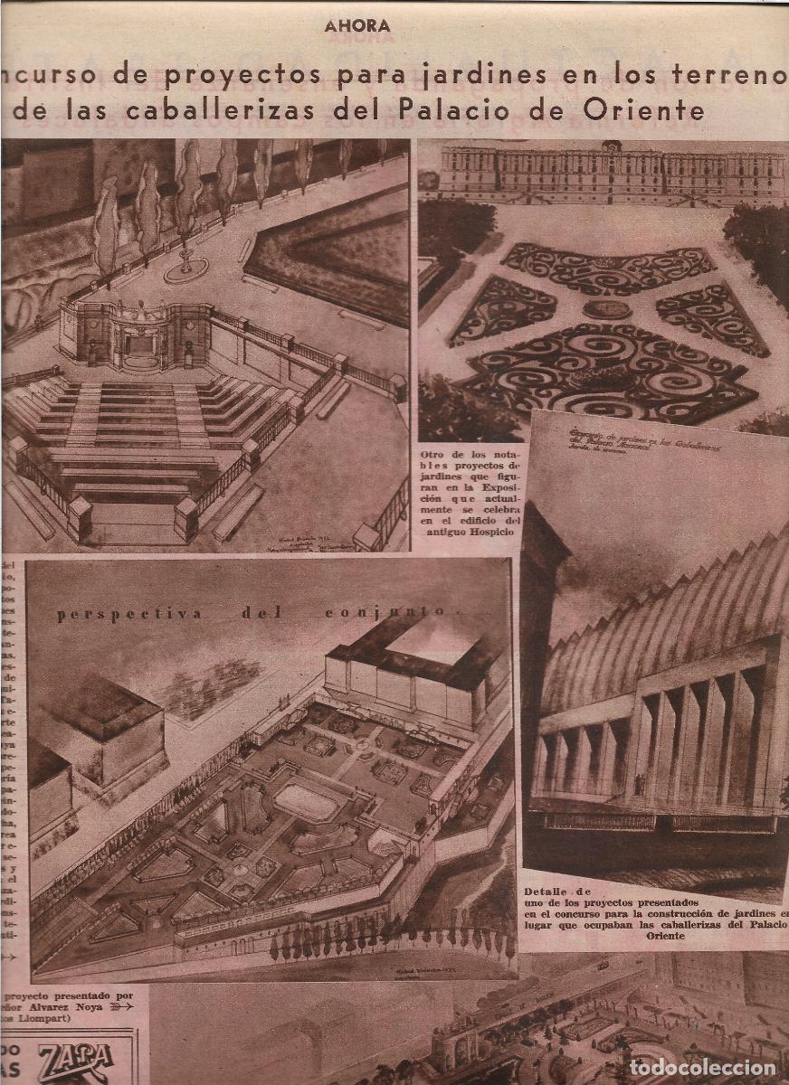 Coleccionismo: &Ntilde;O 1933 PROYECTOS JARDIN CABALLERIZAS PALACIO DE ORIENTE ARQUITECTO ALVAREZ NOYA TRAMADOS WANGUEMEST