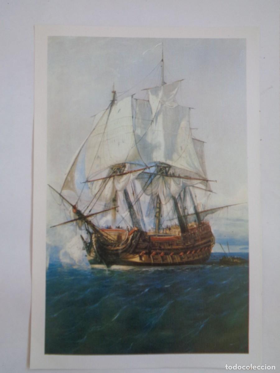 Coleccionismo: LAMINA BARCOS DE AYER Y DE HOY, N&ordm; 3: NAVIO CATALAN, DE RAFAEL MONLEON. MUSEO NAVAL DE MADRID