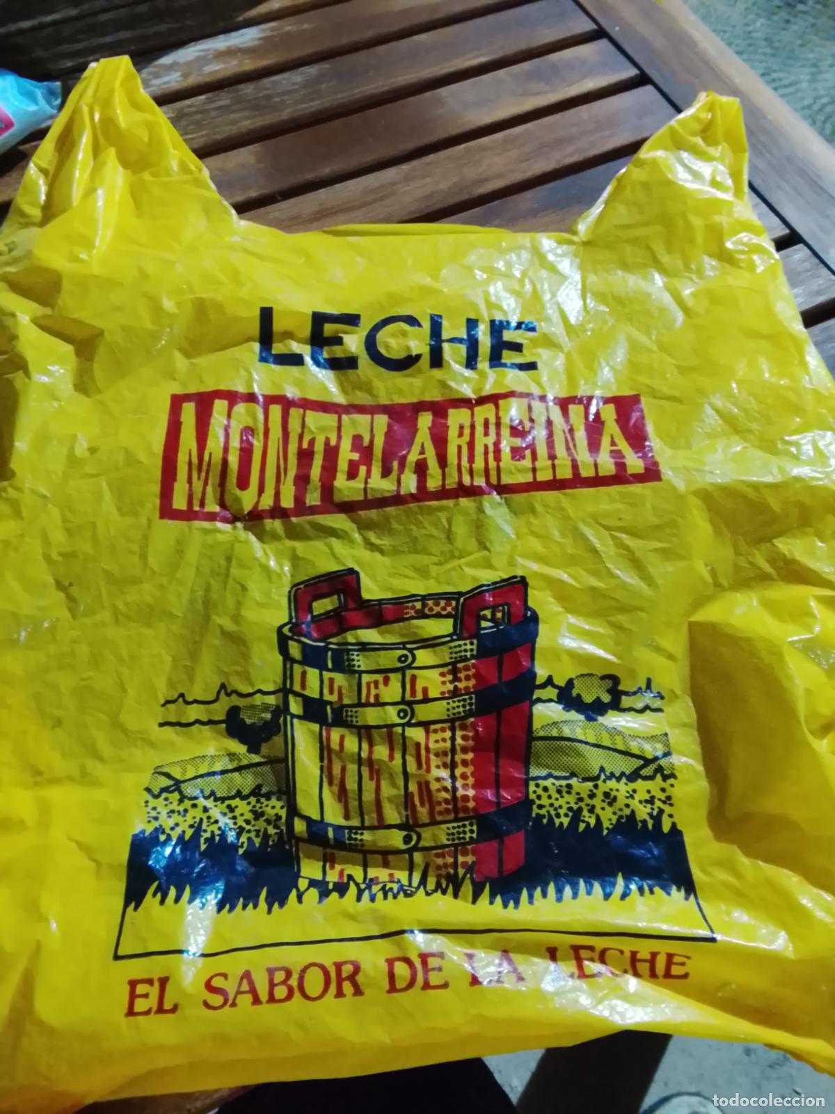 Coleccionismo: Antigua Bolsa de Pl&aacute;stico Vintage - LECHE MONTELARREINA - A&ntilde;os 70/80 - Muy Rara