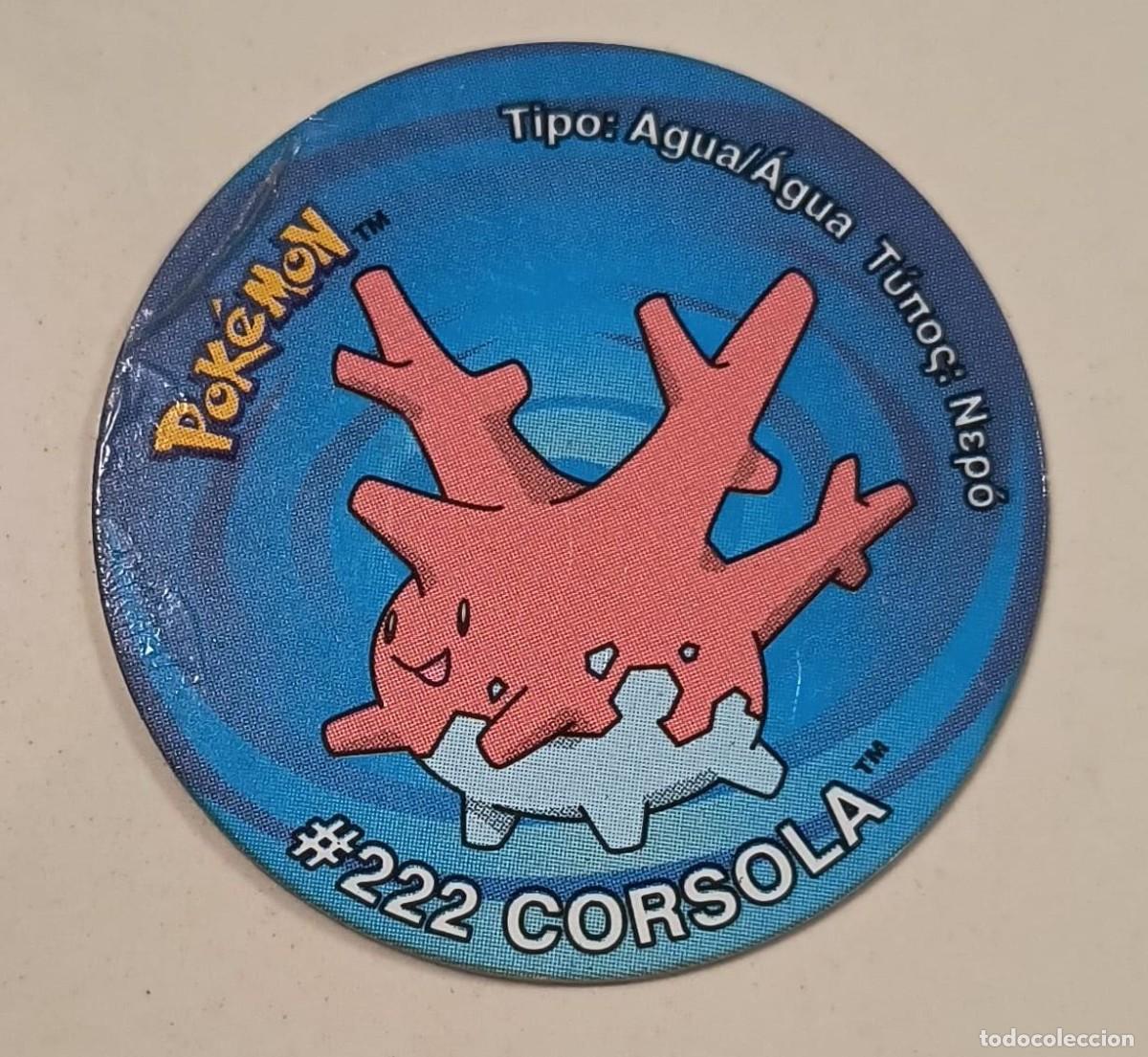 Coleccionismo: POK&Eacute;MON STICKER TAZOS - TAZO N&ordm;26 - #222 CORSOLA - MATUTANO