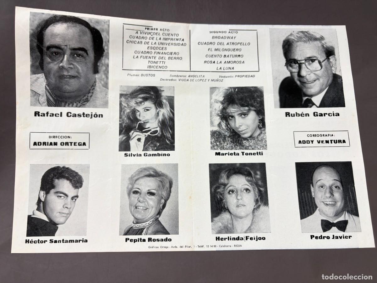 Coleccionismo: PROGRAMA TEATRO PROGRESO 1985 &ndash; MADRID &ndash; &iexcl;A VIVIR DEL CUENTO! &ndash; ADDY VENTURA, PEPE TONETTI - Foto 2