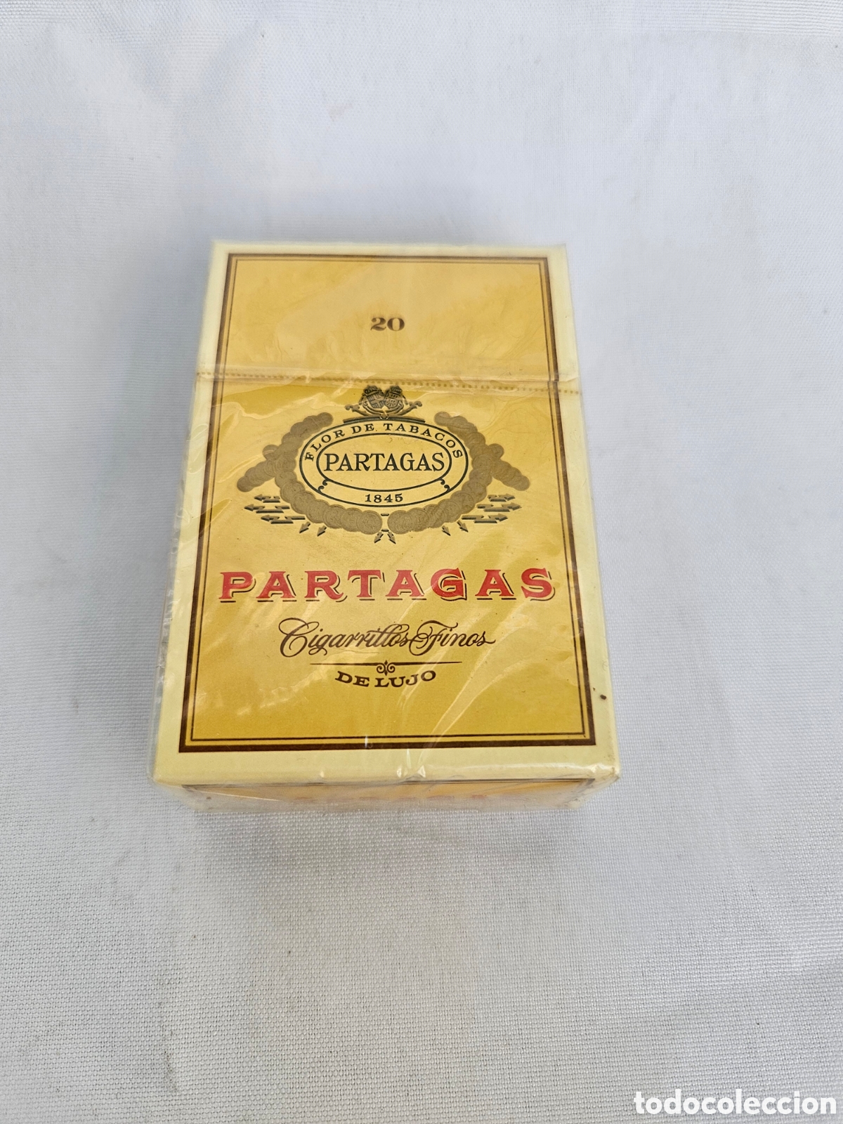 Coleccionismo: PAQUETE TABACO SIN ABRIR PARTAGAS 1845. FLOR DE TABACOS. CIGARRILLOS FINOS DE LUJO