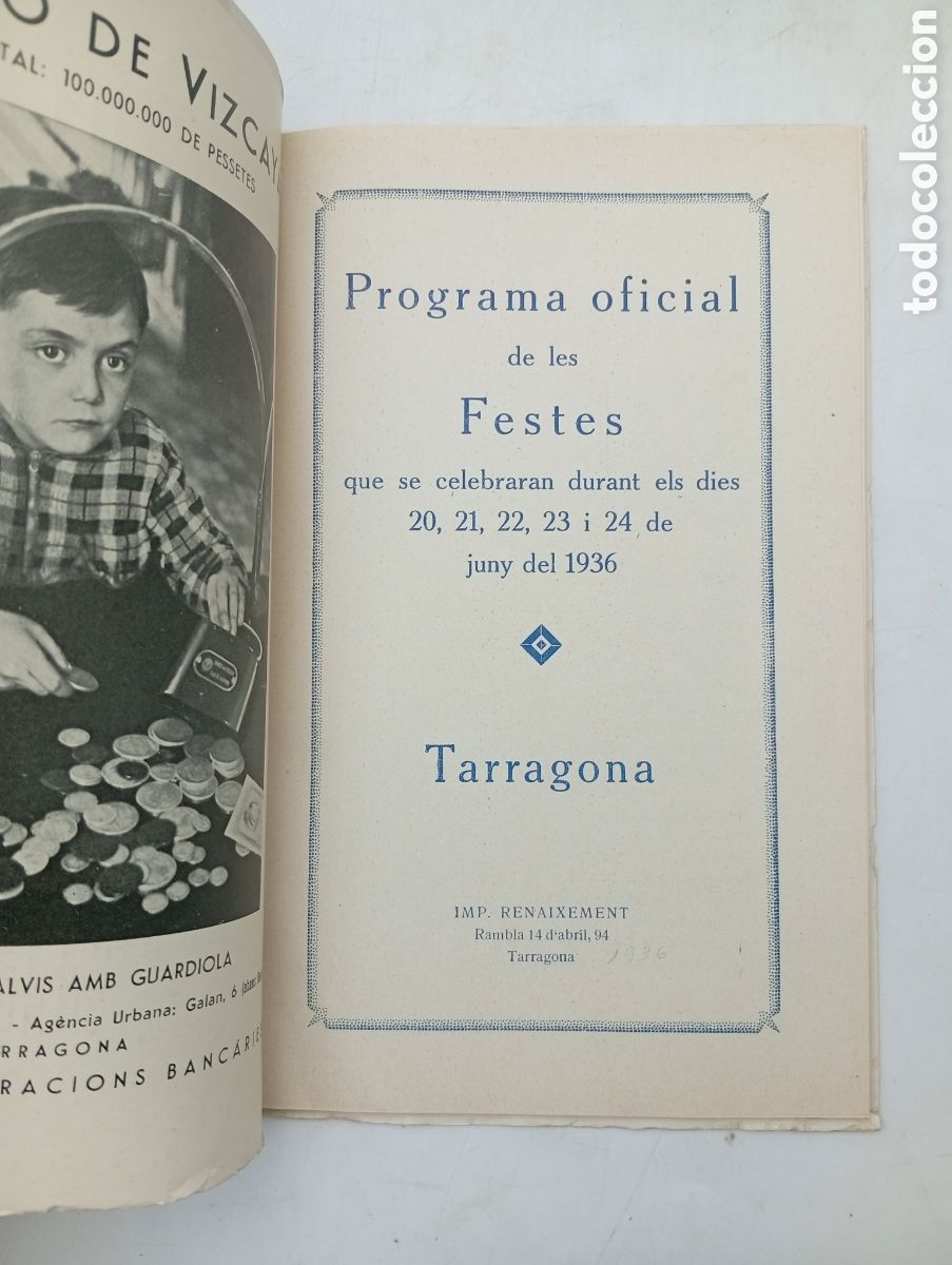 Coleccionismo: Programa Festes Falles Tarragona 1936 - Foto 2