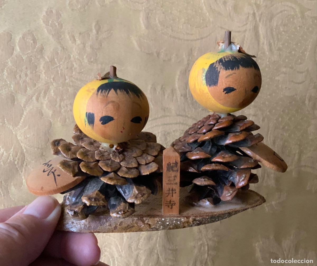 Coleccionismo: PAREJA DE ANTIGUOS KOKESHI - Foto 2