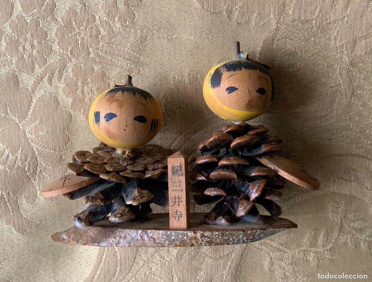 Coleccionismo: PAREJA DE ANTIGUOS KOKESHI - Foto 3
