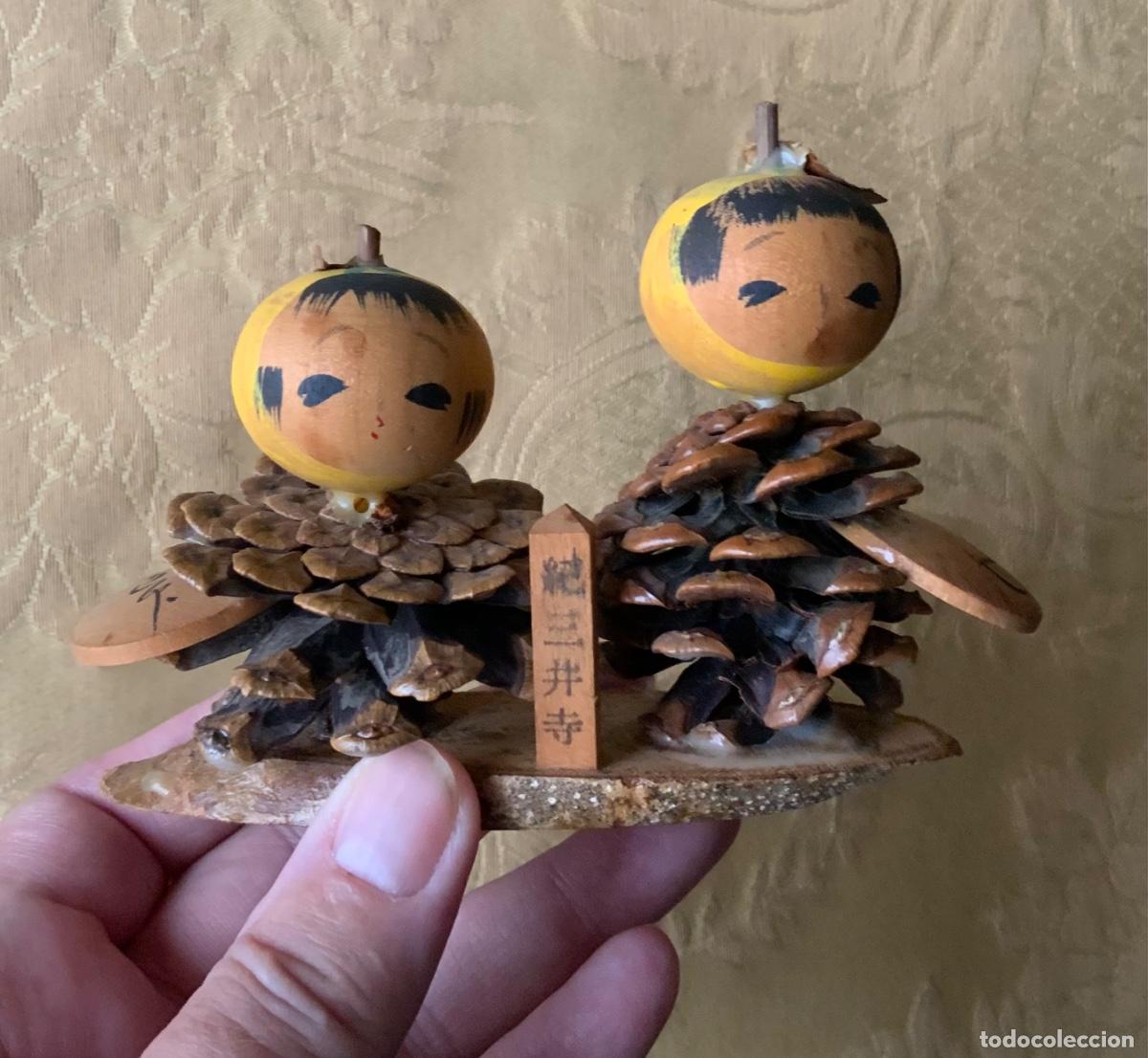 Coleccionismo: PAREJA DE ANTIGUOS KOKESHI - Foto 5