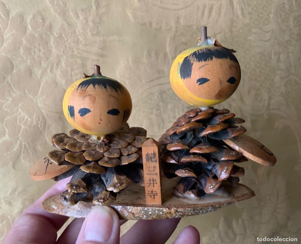 Coleccionismo: PAREJA DE ANTIGUOS KOKESHI - Foto 8
