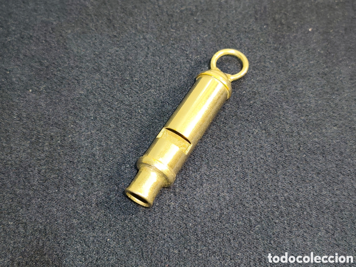 Coleccionismo: Silbato antiguo de metal cromado / estilo militar o contramaestre