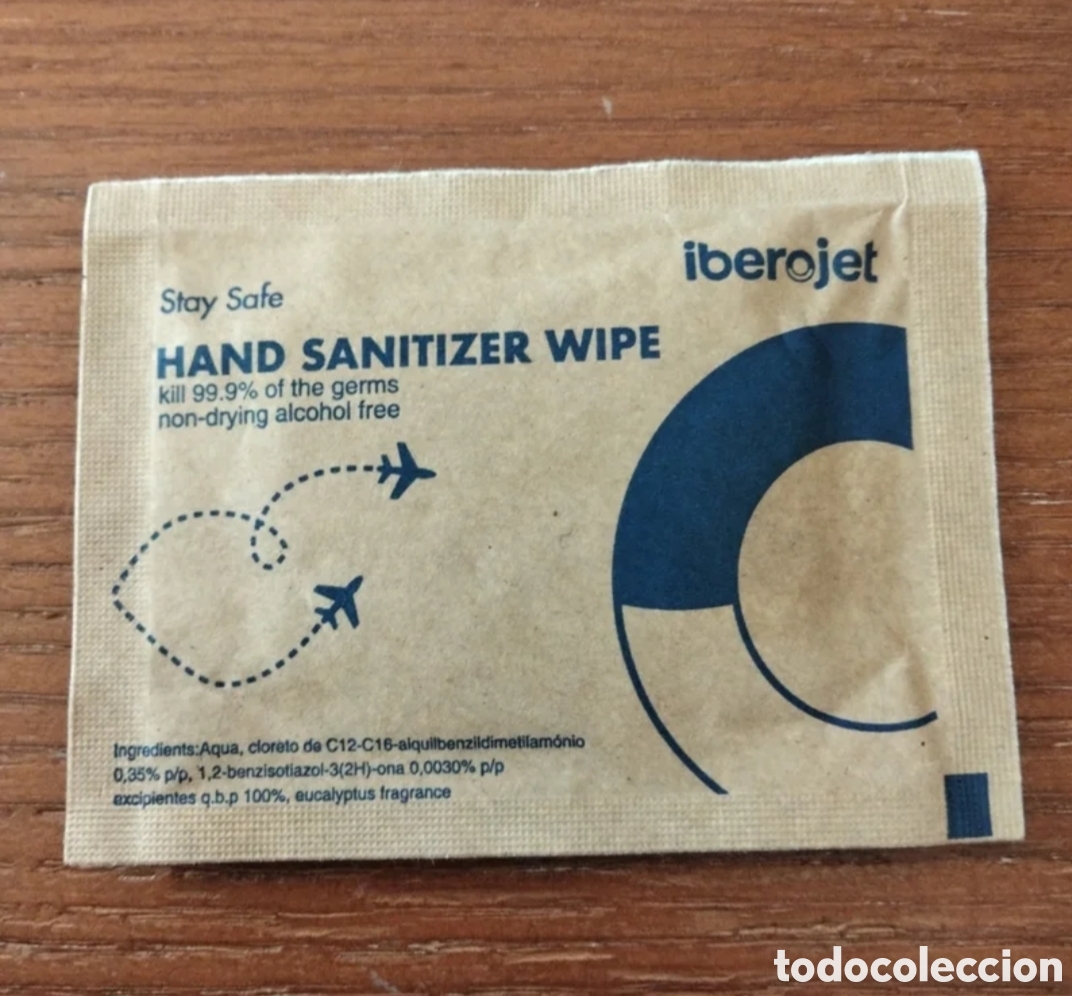 Coleccionismo: Toallita Desinfectante Iberojet