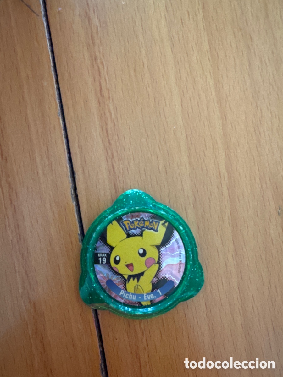 Coleccionismo: POK&Eacute;MON KRAK N&ordm; 19 PICHU EVO. 1 &ndash; TAZO KRAKS