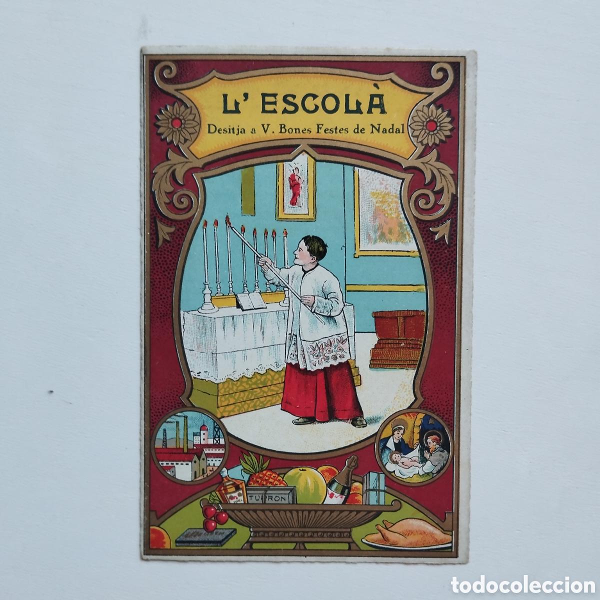 Coleccionismo: L'ESCOLA DESITJA BONES FESTES DE NADAL FELICITACI&Oacute;N NAVIDAD
