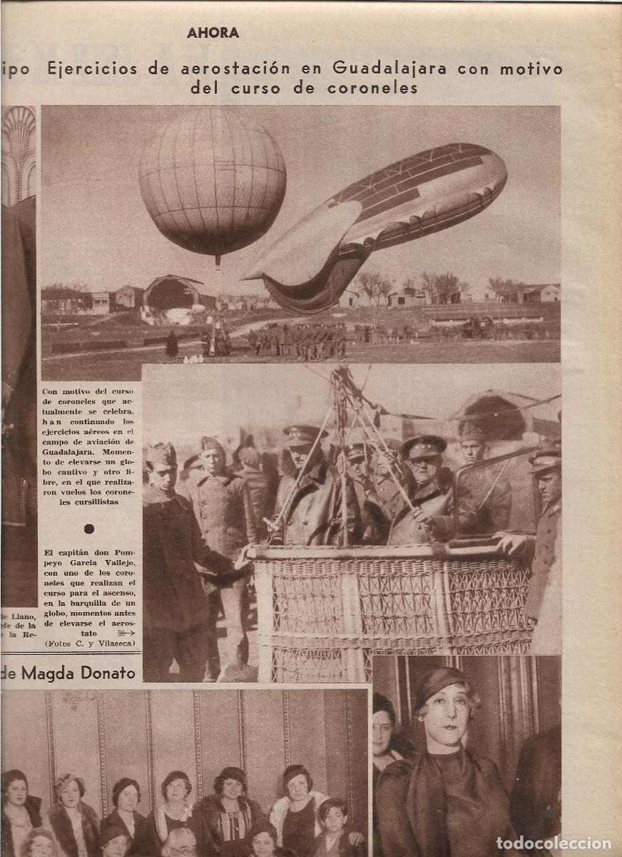 Coleccionismo: A&Ntilde;O 1933 EJERCICIO AEROSTACION GLOBOS AEROSTATICOS EN GUADALAJARA CURSO CORONELES EJERCITO