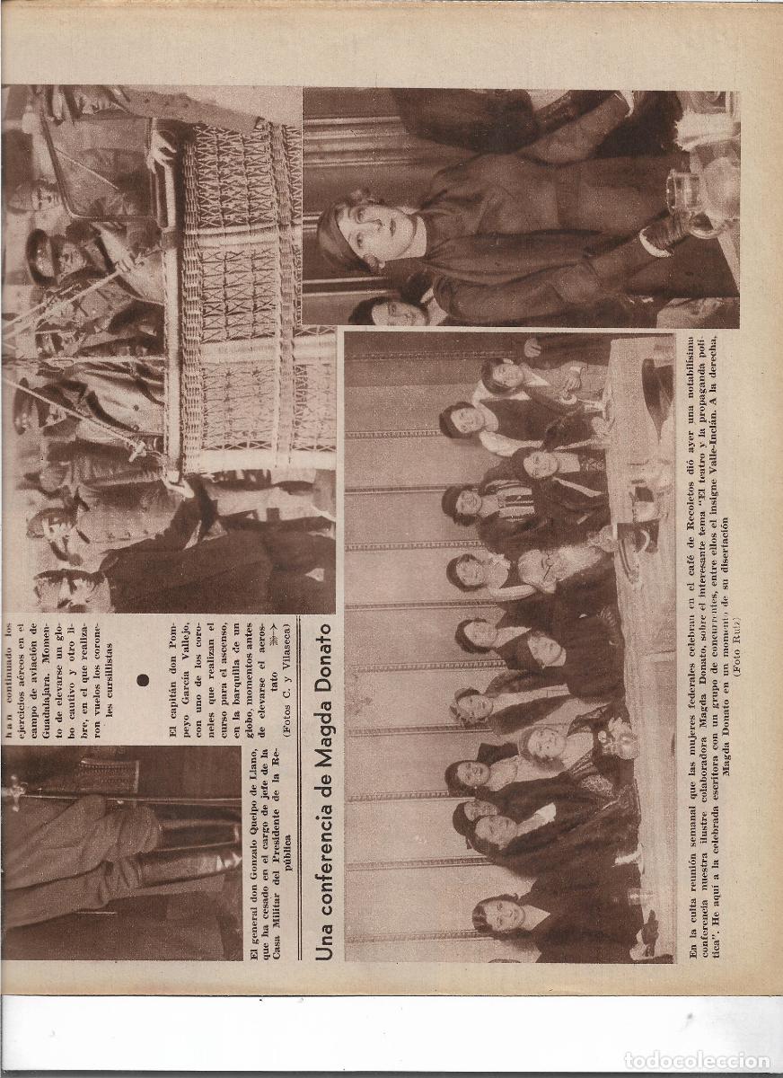 Coleccionismo: A&Ntilde;O 1933 RECORTE PRENSA CONFERENCIA MAGDA DONATO CAFE DE RECOLETOS ASISTENCIA VALLE INCLAN