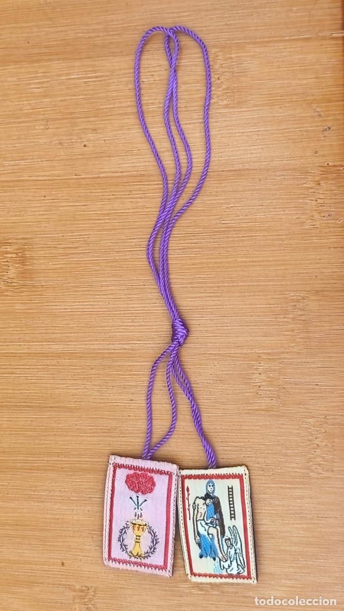 Coleccionismo: Escapulario morado de Bendici&oacute;n y Protecci&oacute;n &ndash; Marie-Julie Jahenny