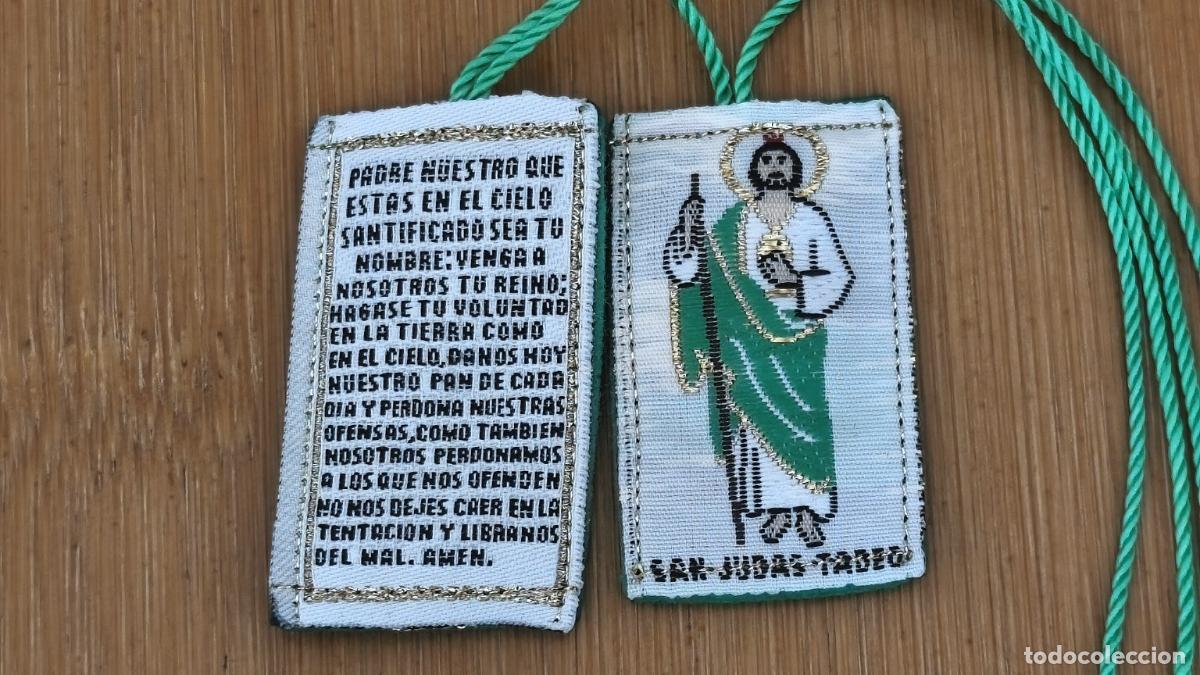 Colecionismo: Escapulario de San Judas Tadeo con Padre Nuestro