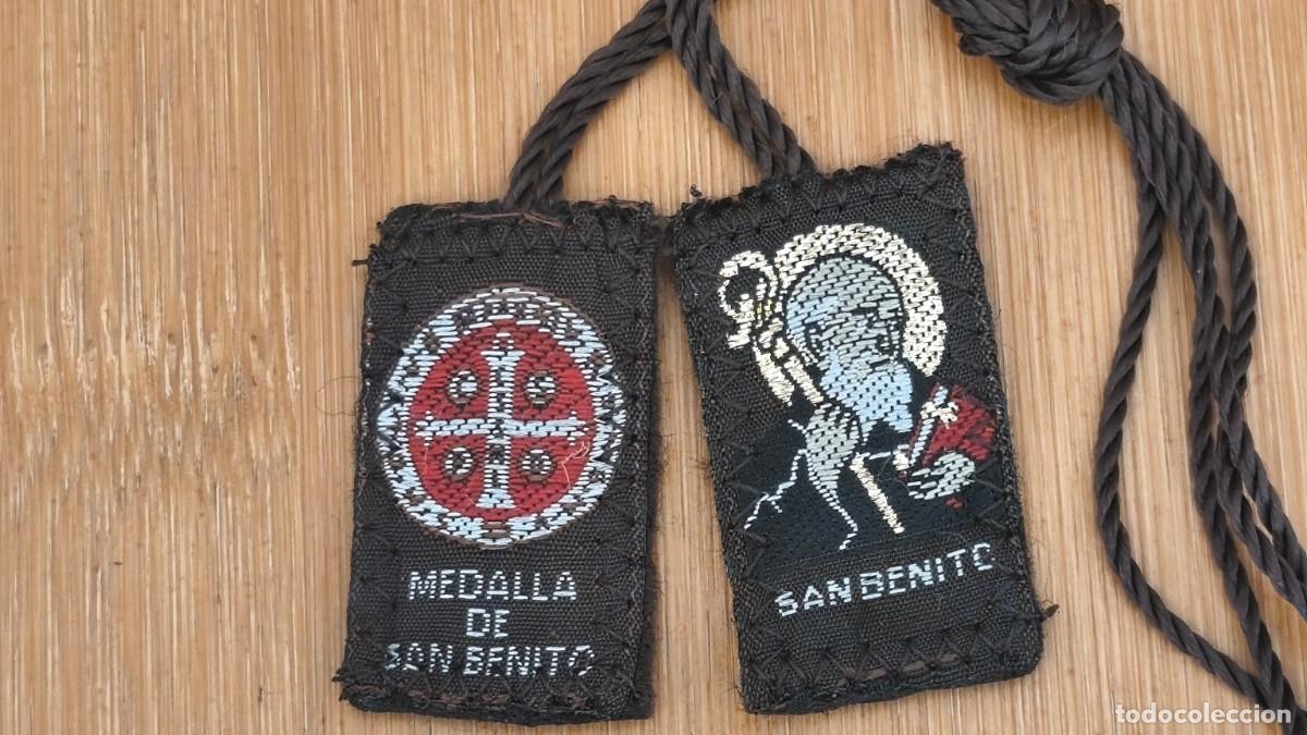 Collezionismo: Escapulario negro de San Benito con Medalla de San Benito