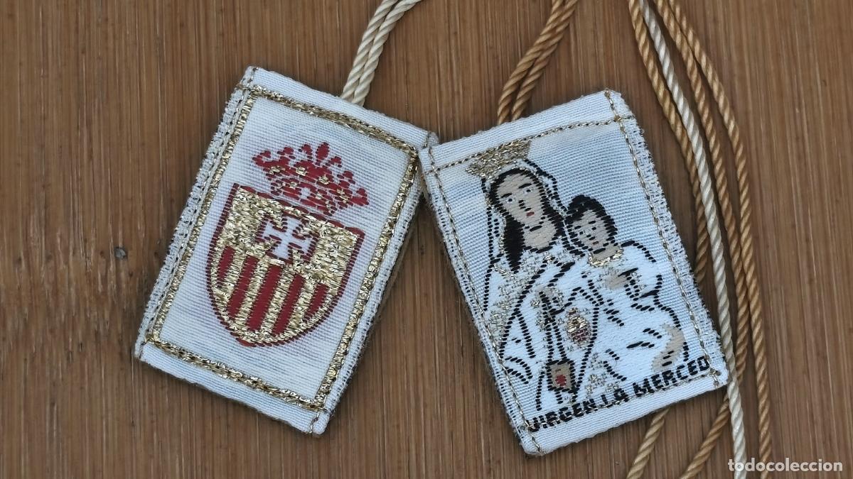 Collezionismo: Escapulario Virgen de la Merced con escudo mercedario