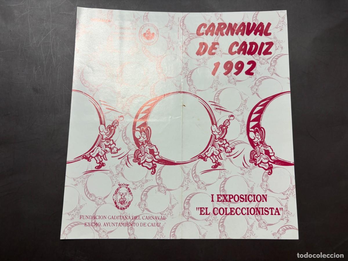 Coleccionismo: PROGRAMA CARNAVAL DE C&Aacute;DIZ 1992 &ndash; I EXPOSICI&Oacute;N EL COLECCIONISTA &ndash; FUNDACI&Oacute;N GADITANA