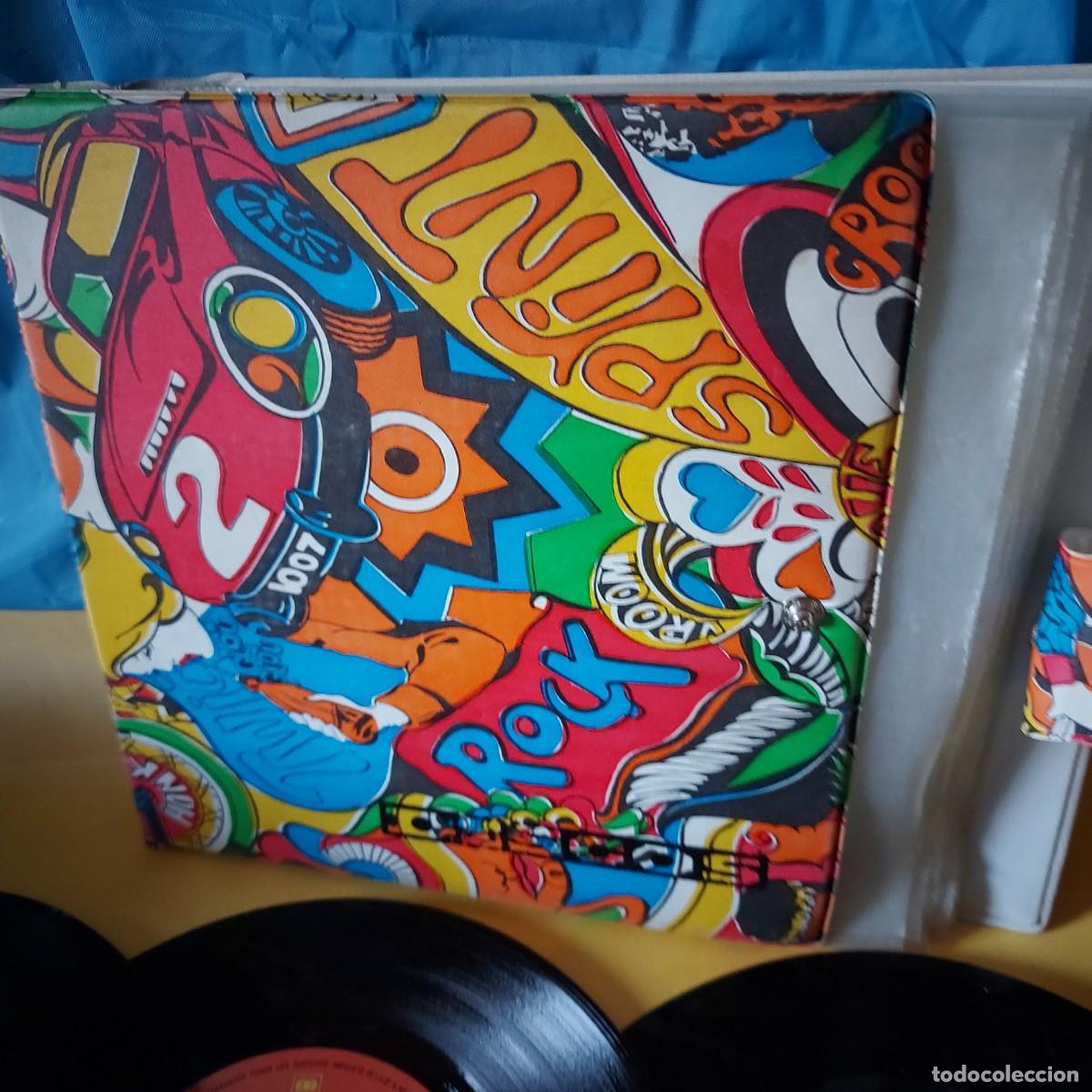Coleccionismo: PORTADISCOS, ESTUCHE PARA DISCOS SINGLE DE VINILO CON DISCOS, - Foto 2