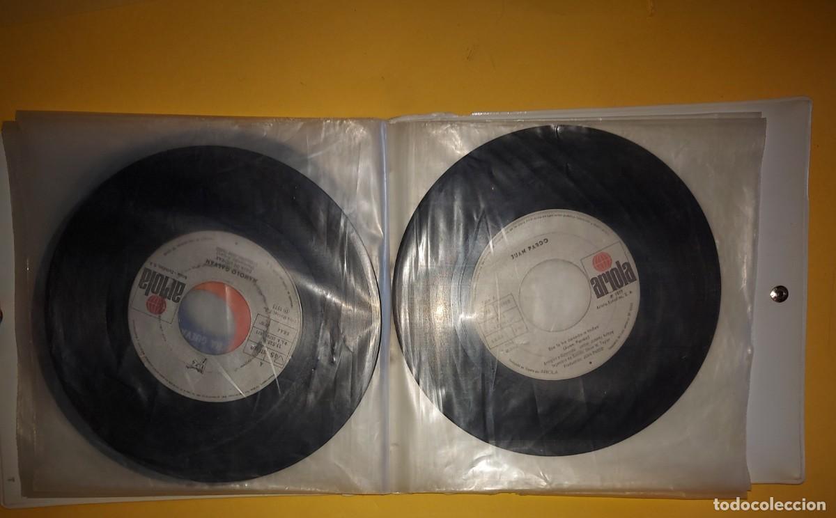 Coleccionismo: PORTADISCOS, ESTUCHE PARA DISCOS SINGLE DE VINILO CON DISCOS, - Foto 14