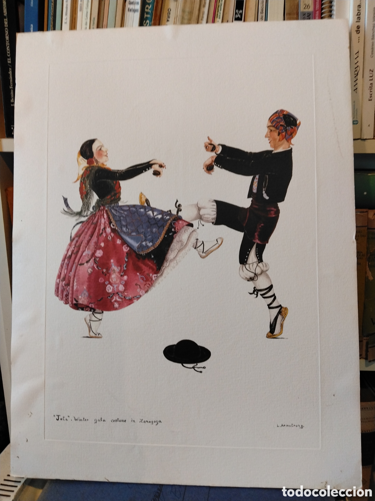 Coleccionismo: Jota. Zaragoza. L&aacute;mina de L. Armstrong. Bailes regionales de Espa&ntilde;a.