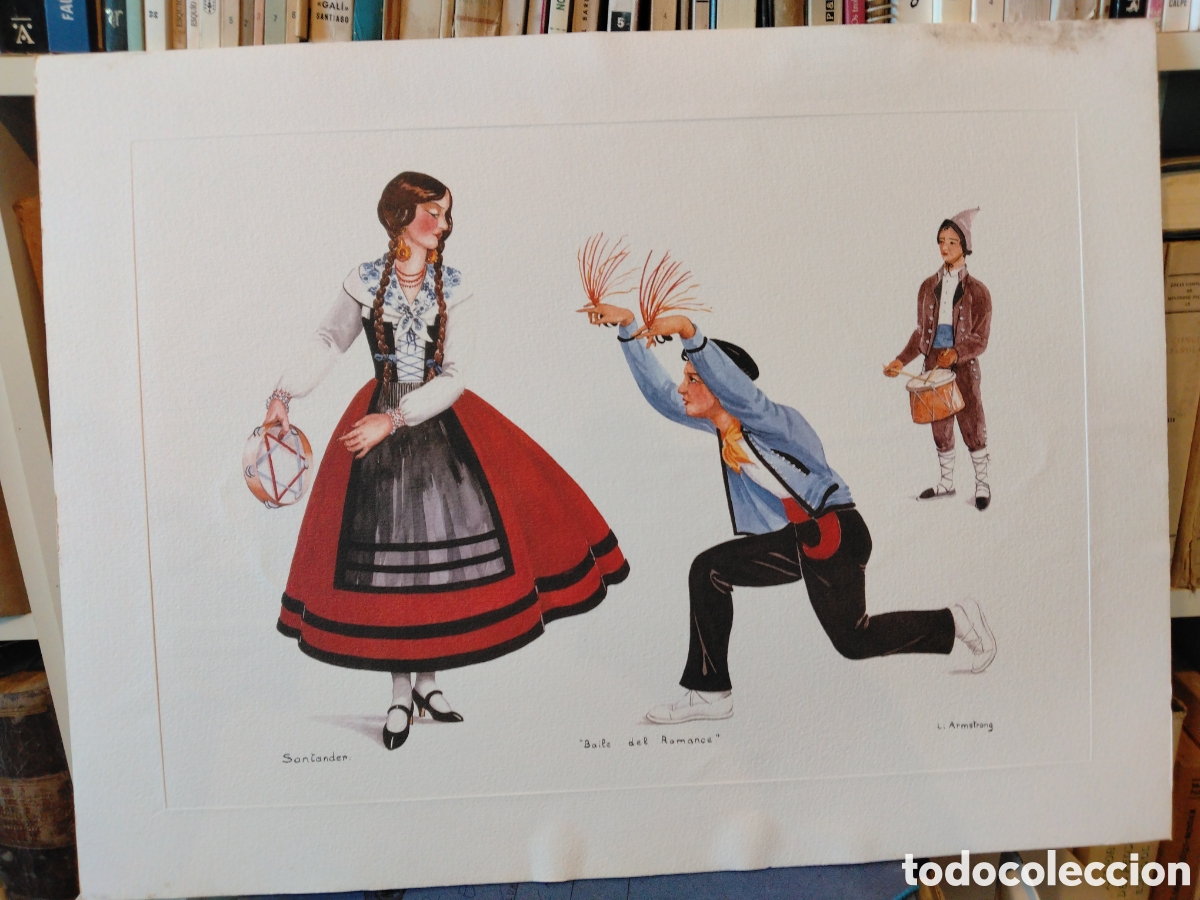 Coleccionismo: Santander. Baile del Romance. L&aacute;mina de L Armstrong.