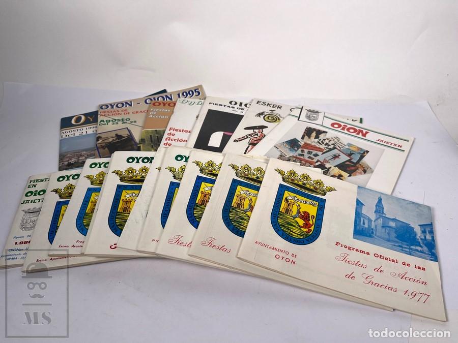 Coleccionismo: Conjunto de 16 Programas de Fiestas - Oion-Oyon - A&ntilde;o 1977-1979 del 1980 al 1986-1988/89 y A&ntilde;os 1990