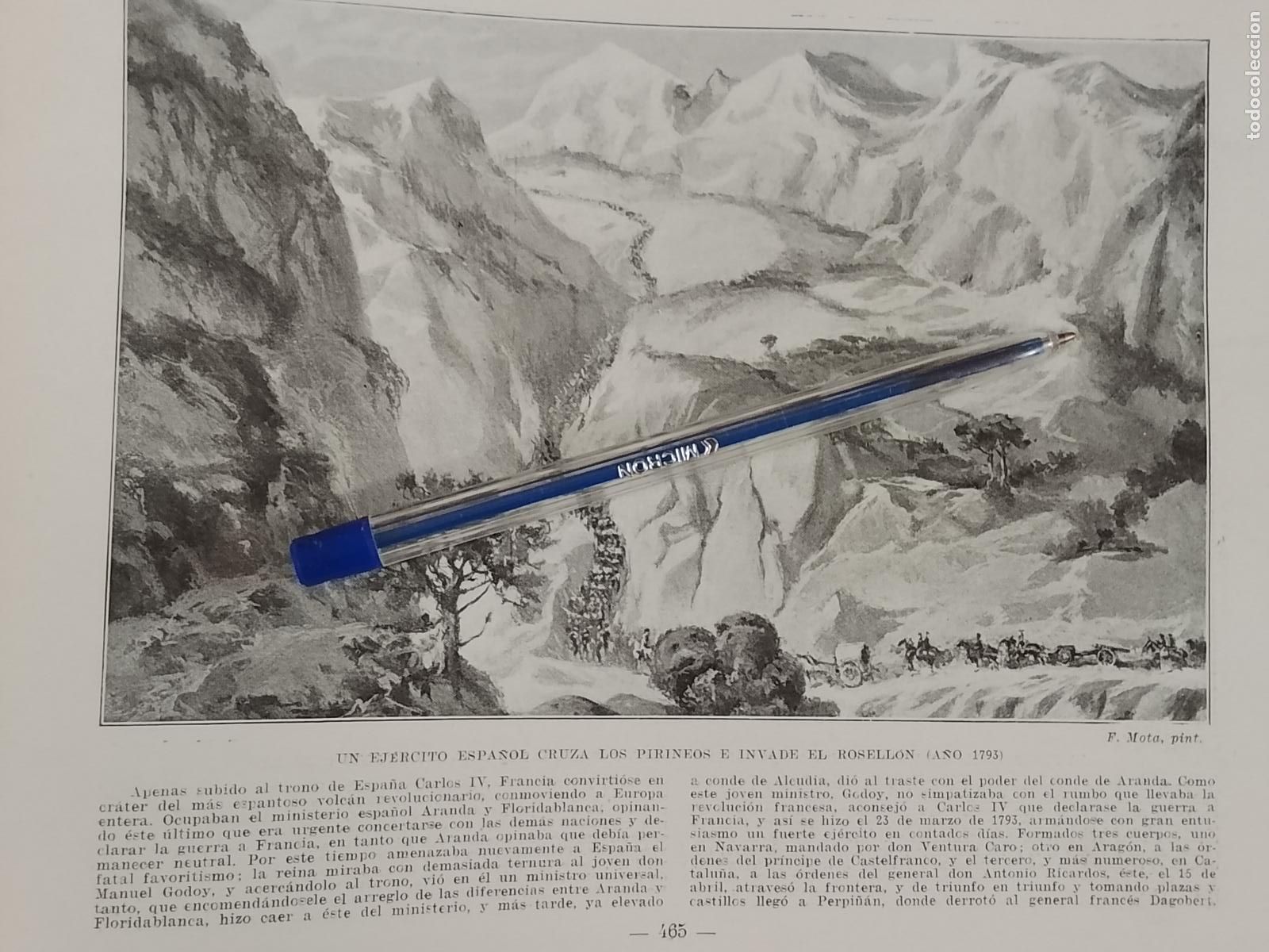 Coleccionismo: HOJA PUBLICACION - EJERCITO ESPA&Ntilde;OL CRUZA LOS PIRINEOS E INVADE EL ROSELLON 1793 A&Ntilde;O