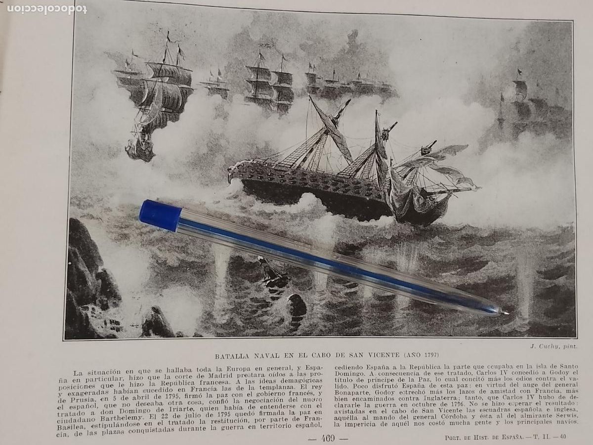 Coleccionismo: HOJA PUBLICACION - MILITAR . BATALLA BARCOS NAVAL EN EL CABO DE SAN VICENTE A&Ntilde;O 1797