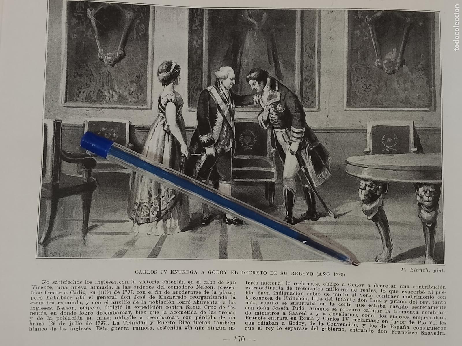 Coleccionismo: HOJA PUBLICACION - MILITAR . CARLOS IV ENTRGA A GODOY EL DECRETO DE SU REVELO A&Ntilde;O 1798