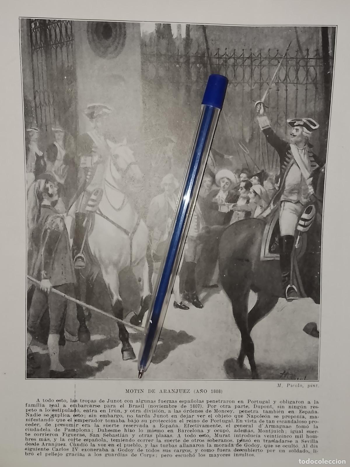 Coleccionismo: HOJA PUBLICACION - MILITAR - EL MOTIN DE ARANJUEZ EN EL A&Ntilde;O 1808