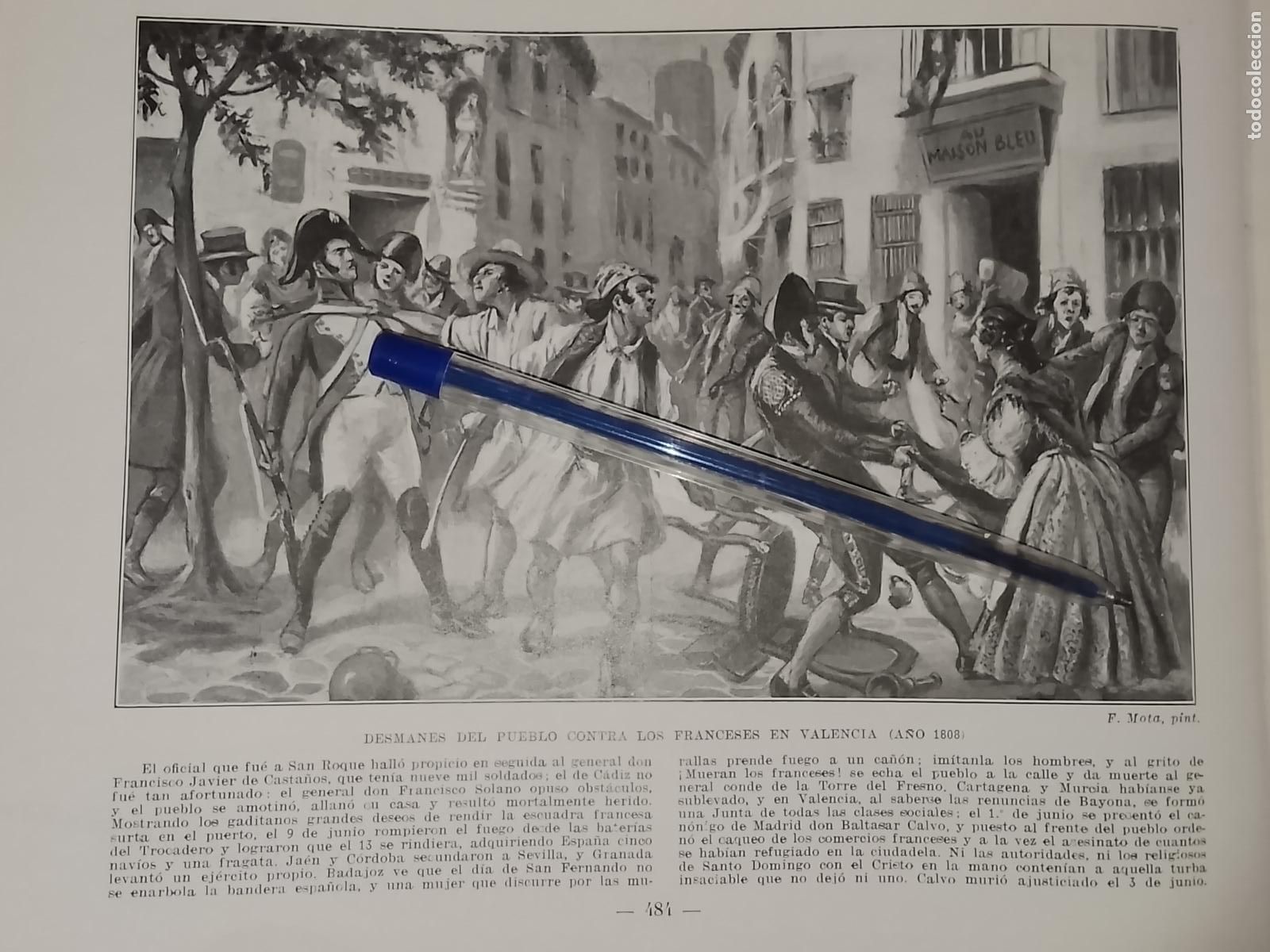 Coleccionismo: HOJA PUBLICACION - MILITAR - DESMANES DEL PUEBLO CONTRA LOS FRANCESES EN VALENCIA A&Ntilde;O 1808