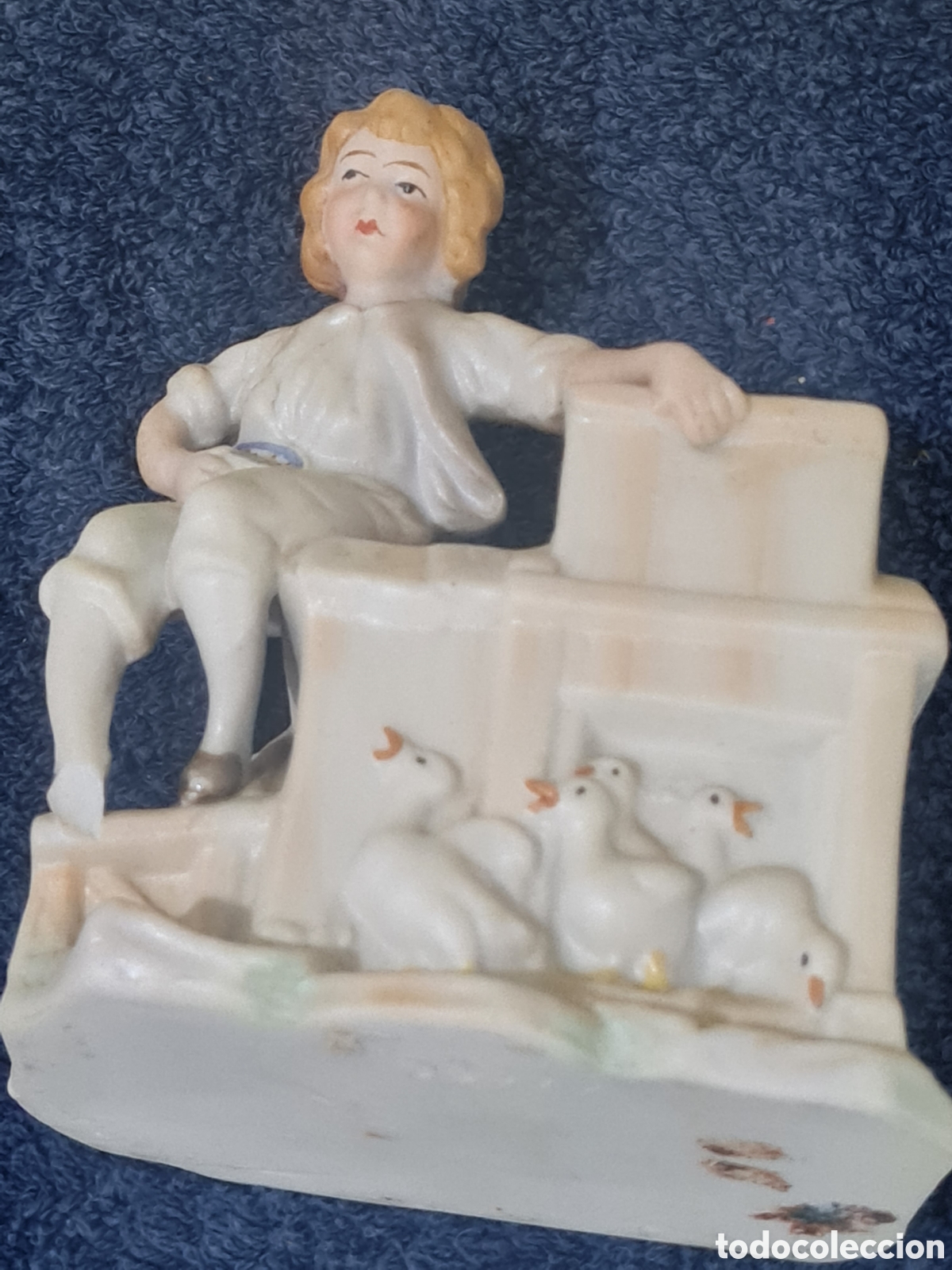 Coleccionismo: Biscuit antiguo con patos - Foto 2