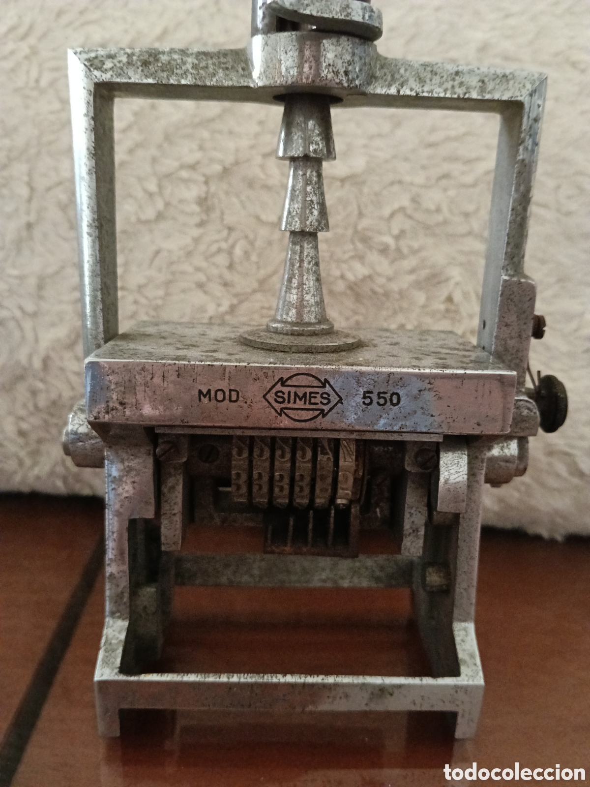 Coleccionismo: Numerador fechador antiguo SIMES Mod. 550 &ndash; m&aacute;quina manual vintage