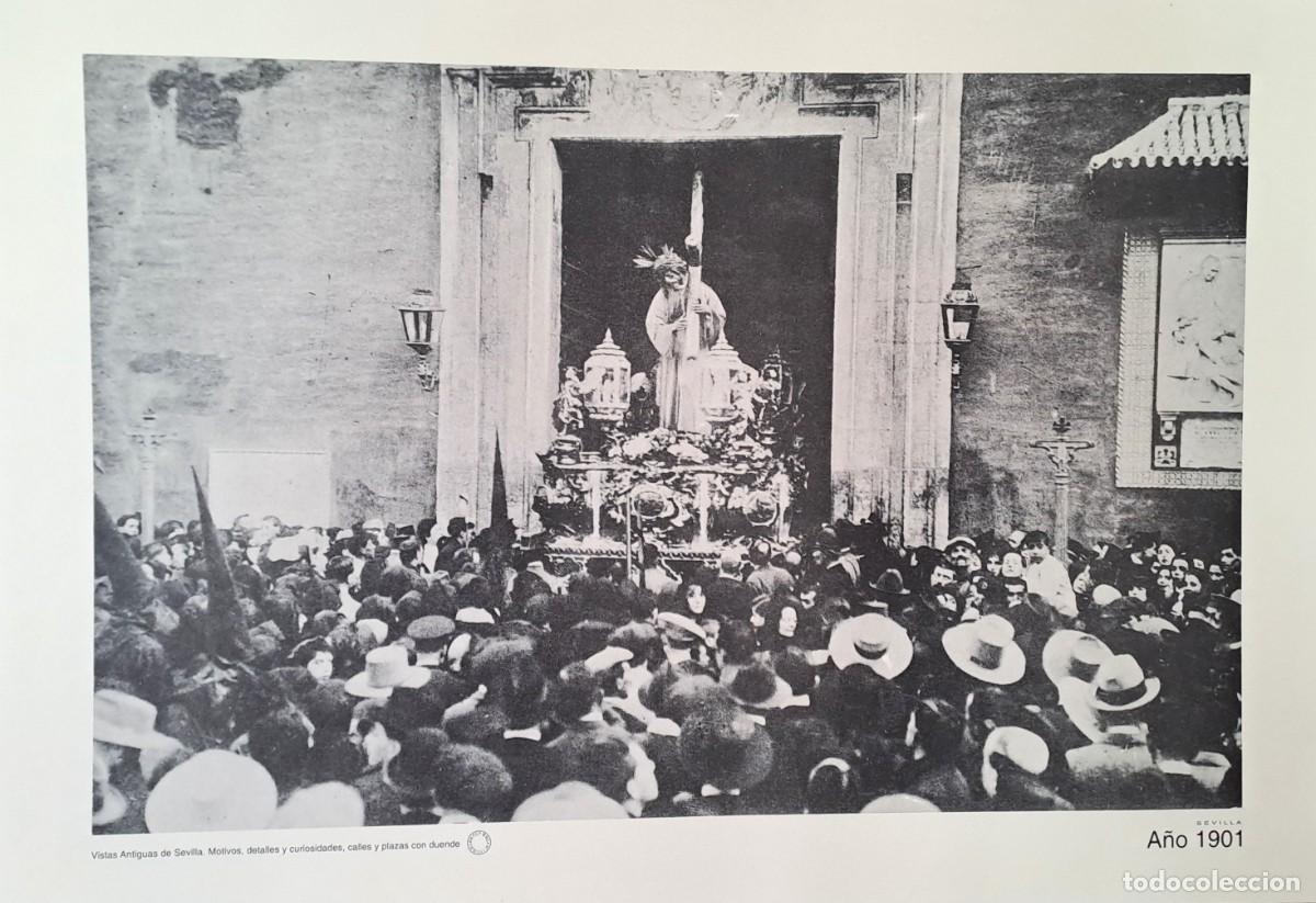 Coleccionismo: REPRODUCION LAMINA VISTAS ANTIGUAS DE SEVILLA SEMANA SANTA A&Ntilde;O 1901. LAMIGRANSEV-049