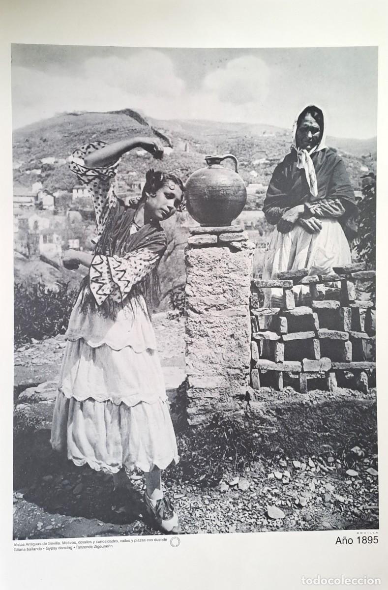 Coleccionismo: REPRODUCION LAMINA VISTAS ANTIGUAS DE SEVILLA GITANA BAILANDO A&Ntilde;O 1895. LAMIGRANSEV-052
