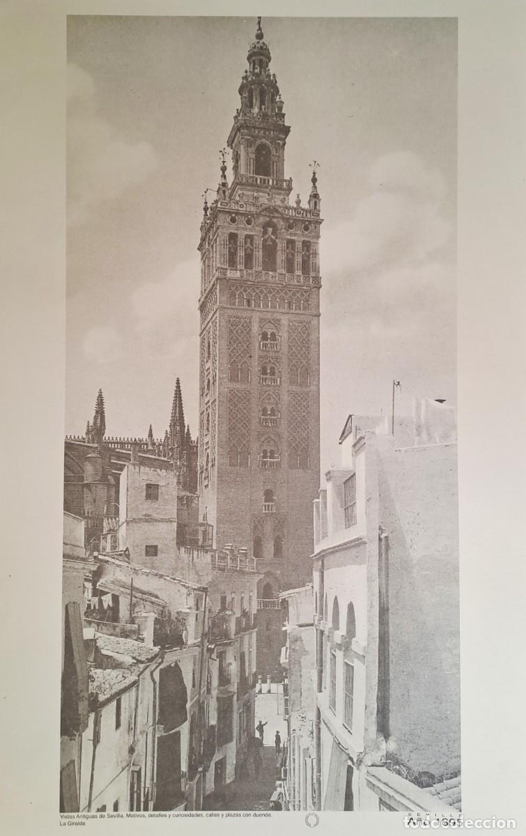 Coleccionismo: REPRODUCION LAMINA VISTAS ANTIGUAS DE SEVILLA LA GIRALDA A&Ntilde;O 1895. LAMIGRANSEV-069