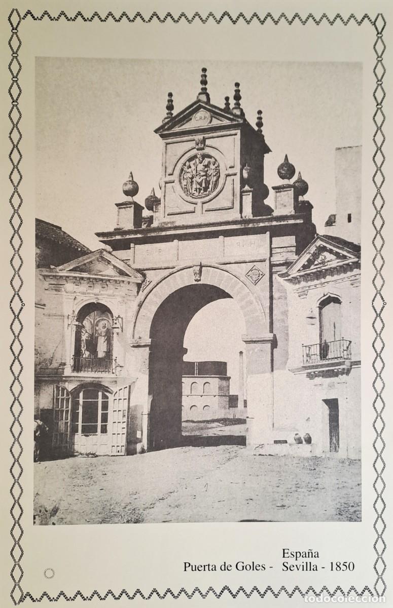 Coleccionismo: REPRODUCION LAMINA VISTAS ANTIGUAS DE SEVILLA PUERTA DE GOLES A&Ntilde;O 1850. LAMIGRANSEV-072