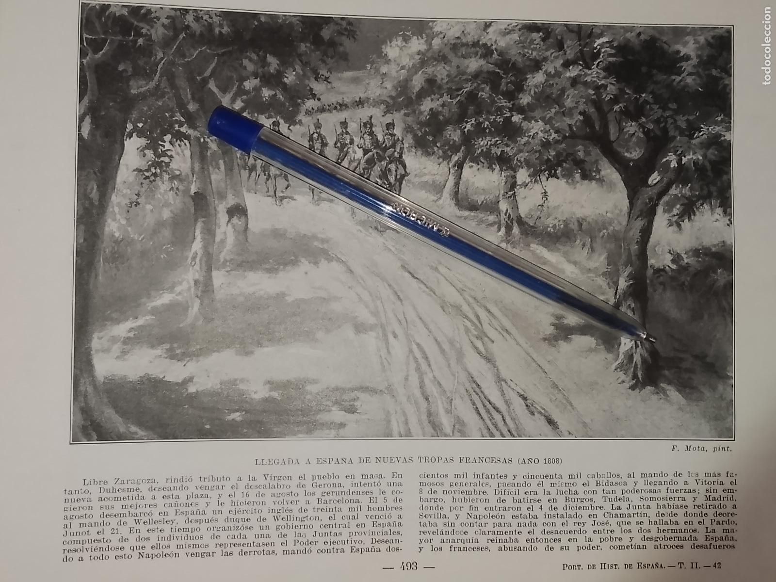 Coleccionismo: HOJA PUBLICACION - MILITAR - LLEGADA A ESPA&Ntilde;A DE TROPAS FRANCESAS EN 1808